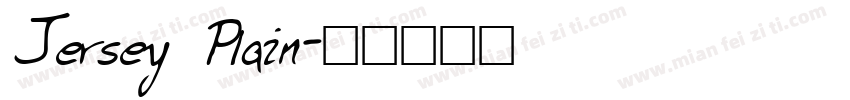 Jersey Plain字体转换